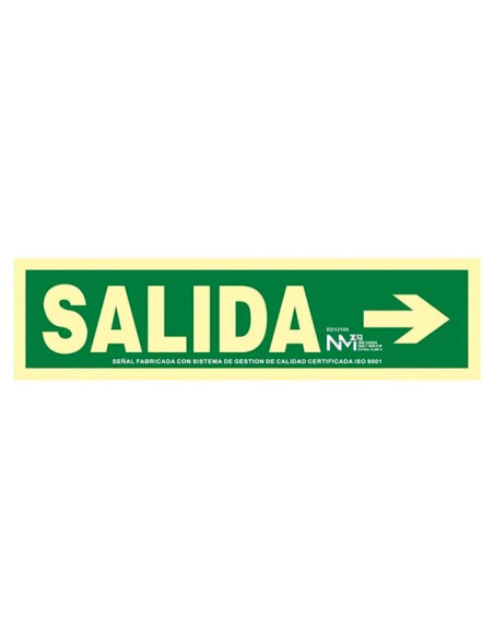 S.LUM SALIDA FLECHA DRCHA 105x402 0,7mm