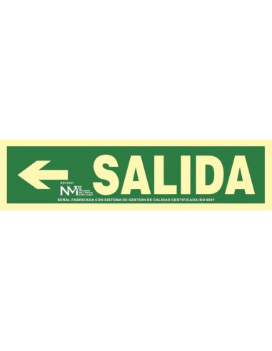 S.LUM SALIDA-FLECHA IZQ. 105x402mm 0,7mm