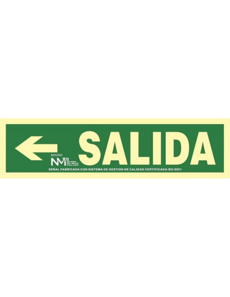 S.LUM SALIDA-FLECHA IZQ. 105x402mm 0,7mm