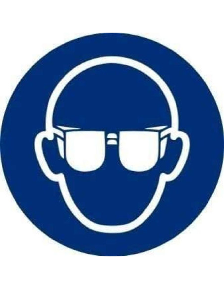 PEGATINA CIRCULAR OBLIGATORIO GAFAS 9 cm