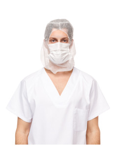CAPUZ POLIPROPILENO P/50 E/500 MASCARILLA TRES PLIEGUES