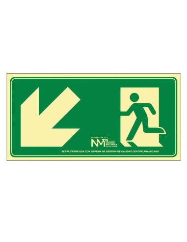 S. PVC EV/ESCALERA ABOJO IZQDA 320x160mm