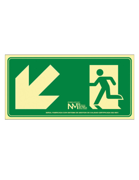 S. PVC EV/ESCALERA ABOJO IZQDA 320x160mm